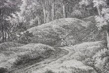 Load image into Gallery viewer, Anthonie Waterloo. Two Men in a Hollow. Etching. 1640-1690.
