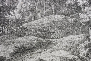 Anthonie Waterloo. Two Men in a Hollow. Etching. 1640-1690.