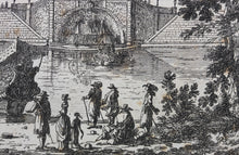 Load image into Gallery viewer, Gabriel Perelle. Garden Landscape with Fountains, Pond, and Boats. Etching. 1620-1695.
