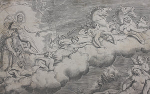 Giulio Bonasone. Allegory of the rising sun. Engraving. XVI C.