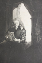 Load image into Gallery viewer, Rembrandt, after. J. Six, Burgomaster of Amsterdam. Mezzotint by Richard Houston. 1761.
