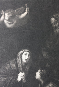Jusepe de Ribera, after. The Descent from the Cross. Mezzotint by Wilhelm Krauskopf. 1884.