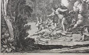 Jean Le Pautre. Venus mourning the death of Adonis. Etching. 1633-1682.