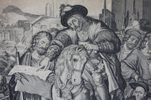 Load image into Gallery viewer, Peter de Witte, after. Peter Candid, after. The Construction of Landshut in Bayern. Engraving and etching by Carl Gustav von Amling. 1697.
