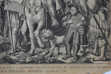 Load image into Gallery viewer, Peter de Witte, after. Peter Candid, after. The Construction of Landshut in Bayern. Engraving and etching by Carl Gustav von Amling. 1697.
