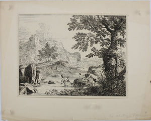 Felix Meyer. Apollo and Daphne. Etching. XVII-early XVIII century.