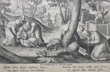 Load image into Gallery viewer, Maarten de Vos, after. Euphraxia Romana. Engraving by Adriaen Collaert. C. 1580.
