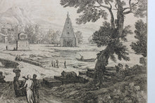 Load image into Gallery viewer, Adrien Manglard. Landscape with two palm trees. Etching. 1754.
