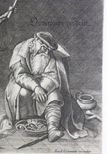 Load image into Gallery viewer, Anonymous artist. Young and old. Engraving published by Isack Houwens. 1650 - 1700.
