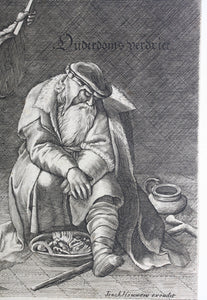 Anonymous artist. Young and old. Engraving published by Isack Houwens. 1650 - 1700.