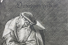 Load image into Gallery viewer, Anonymous artist. Young and old. Engraving published by Isack Houwens. 1650 - 1700.
