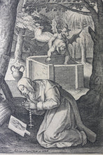 Load image into Gallery viewer, Maarten de Vos, after. Euphraxia Romana. Engraving by Adriaen Collaert. C. 1580.
