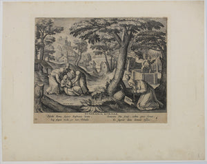 Maarten de Vos, after. Euphraxia Romana. Engraving by Adriaen Collaert. C. 1580.
