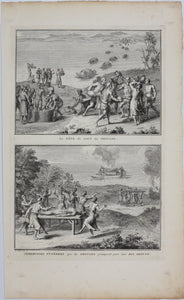 Bernard Picart. The Pagans Water Festival. Funeral Ceremonies the Pagans Perform for Their Dead King. Engraving. 1728.