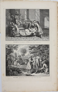 Bernard Picart. Sick who is presented to Ixora (Ishvara) to obtain his cure. Engraving. 1728.