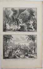 Load image into Gallery viewer, Bernard Picart. Manner in which women burn themselves in India after the death of their husbands. Engraving. 1728.
