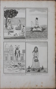 Bernard Picart. Penitent Bramins in different postures. Engraving. 1723.
