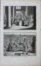 Load image into Gallery viewer, Bernard Picart. The Baptism of the Russians. Russian funeral. Engraving. 1732.
