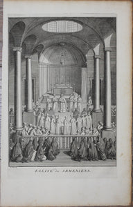 Bernard Picart. Armenien Church. Engraving. C. 1728.