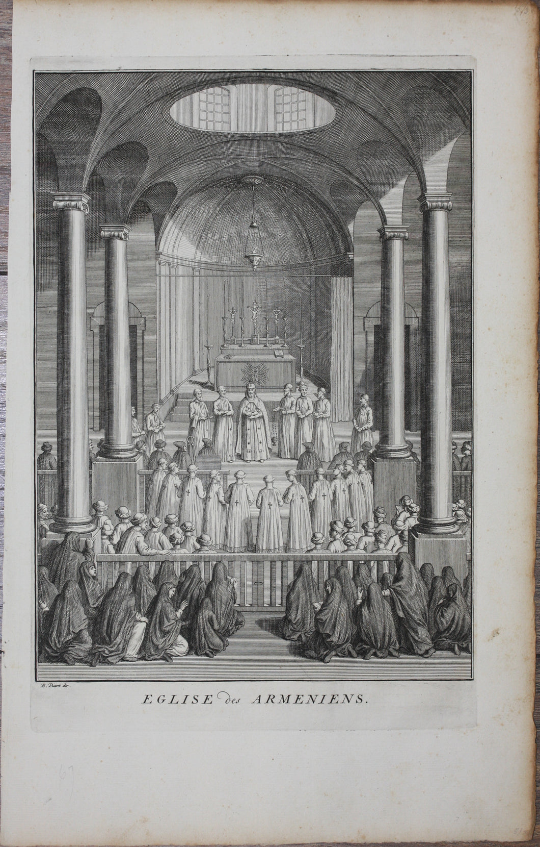 Bernard Picart. Armenien Church. Engraving. C. 1728.