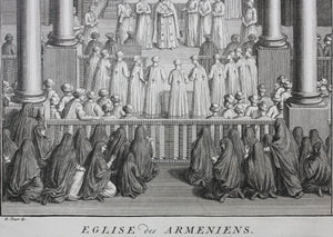 Bernard Picart. Armenien Church. Engraving. C. 1728.