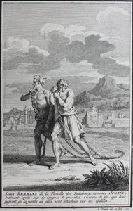 Bernard Picart. Four scenes depicting Brahmins practicing Hinduism. Engraving. 1721.