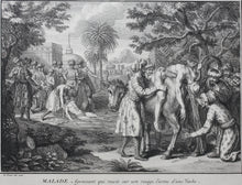 Load image into Gallery viewer, Bernard Picart. Sick who is presented to Ixora (Ishvara) to obtain his cure. Engraving. 1728.
