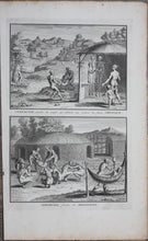 Load image into Gallery viewer, Bernard Picart. Funeral ceremonies in Orinoco and Brazil. Engraving. 1721.
