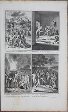 Load image into Gallery viewer, Bernard Picart. Funerary customs of the inhabitants of Mexico and Venezuela. Engraving. 1721.
