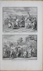 Bernard Picart. Mexican gods. Engraving. 1722.