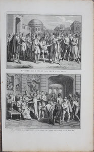 Bernard Picart. The Incas wedding traditions. Engraving. 1723.