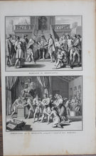 Load image into Gallery viewer, Bernard Picart. Marriage and regards of infants in Mexico. Engraving. 1723.
