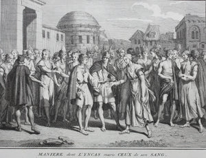 Bernard Picart. The Incas wedding traditions. Engraving. 1723.