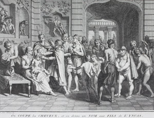 Bernard Picart. The Incas wedding traditions. Engraving. 1723.