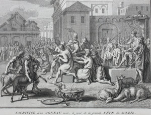 Bernard Picart. Celebration of the Great Festival of the Sun. Engraving. 1723.