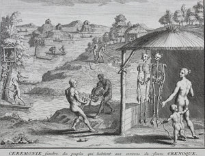 Bernard Picart. Funeral ceremonies in Orinoco and Brazil. Engraving. 1721.