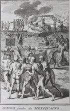 Load image into Gallery viewer, Bernard Picart. Funerary customs of the inhabitants of Mexico and Venezuela. Engraving. 1721.
