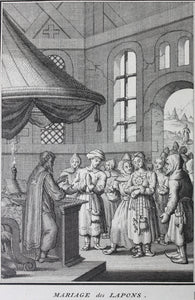Bernard Picart. Customs and rituals of the Lapons.  Engraving. 1726.