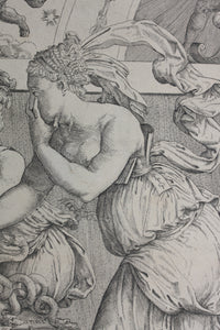 Monogrammist ZBM. Pandora's box. Engraving. 1557.
