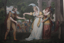 Load image into Gallery viewer, John Downman, after. Shakespeare. As you like it. Act I. Sc. II. Engraved by William Satchwell Leney. Hand-colored. 1800.
