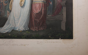 John Downman, after. Shakespeare. As you like it. Act I. Sc. II. Engraved by William Satchwell Leney. Hand-colored. 1800.