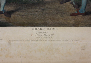 Josiah Boydell, arter. Shakespeare. Henry VI, Part 1. Act II. Sc. IV. Engraved by John Ogborne. Hand-colored. 1795.