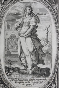 Peter Overadt (publisher). Sancta Maria Magdalena. Engraving. 1594.