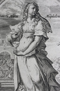 Peter Overadt (publisher). Sancta Maria Magdalena. Engraving. 1594.