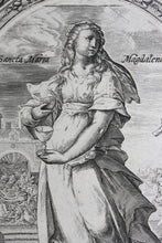 Load image into Gallery viewer, Peter Overadt (publisher). Sancta Maria Magdalena. Engraving. 1594.
