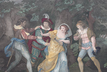Load image into Gallery viewer, Angelica Kauffman, after. Shakespeare. Two Gentlemen of Verona. Act V. Sc. III. Engraved by Luigi Schiavonetti. Hand-colored. 1792.
