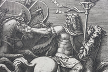 Load image into Gallery viewer, Giulio Romano, after. A Procession of Roman Horsemen. Engraved by Diana Scultori. 1575.
