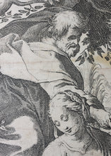 Load image into Gallery viewer, Federico Barocci, after. Rest on the Flight into Egypt. Etching by Raffaello Schiaminossi. 1612.
