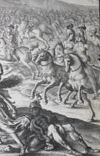 Load image into Gallery viewer, Francis Cleyn, after. Camilla slaying Aunus. Etching by Wenceslaus Hollar. 1653- 1698.
