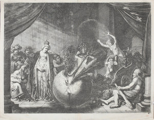Nicolaes Moyaert, after. Allegory on the Discord in France. Etching by Pieter Nolpe. 1638.